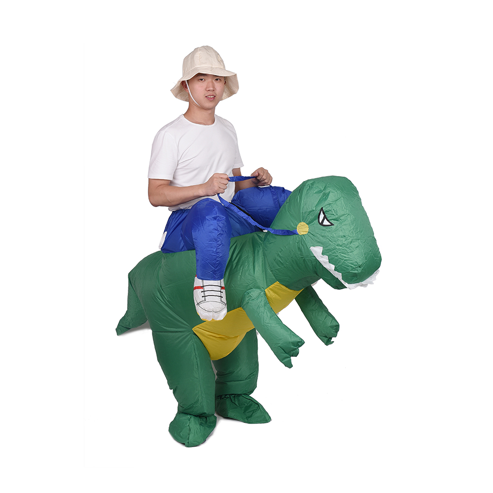 Disfraz inflable de dinosaurio jurásico para adultos y niños.