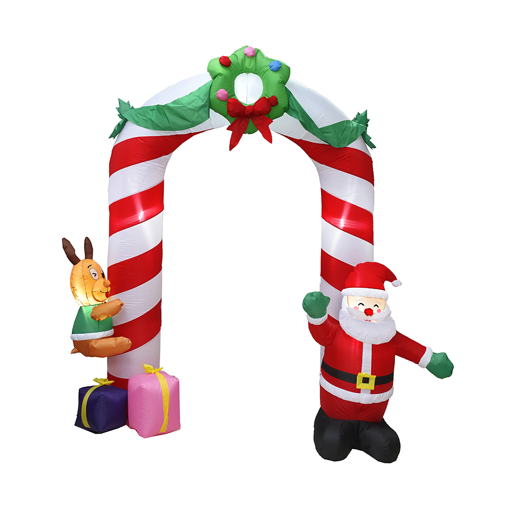 Arco inflable navideño de 240 cm para decoración exterior (luces led)