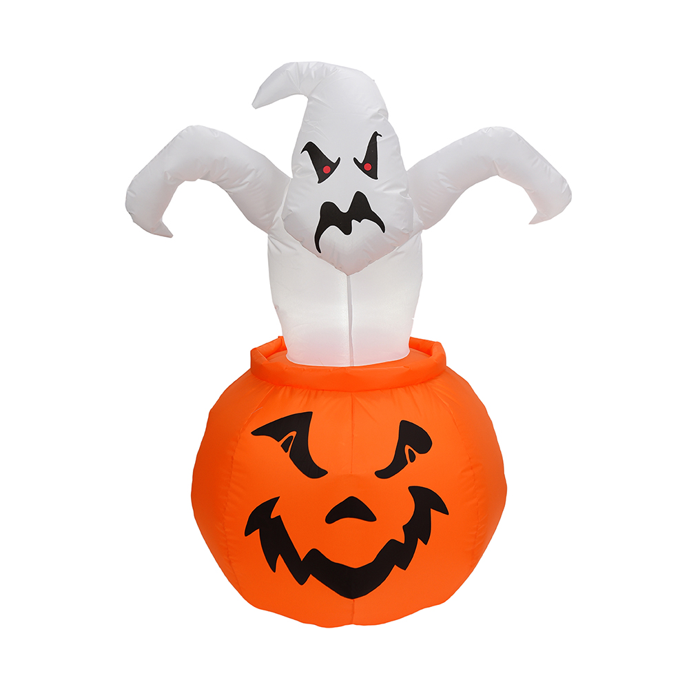 Fantasma inflable de Halloween de 180 cm en decoración exterior de calabaza (led incorporado)